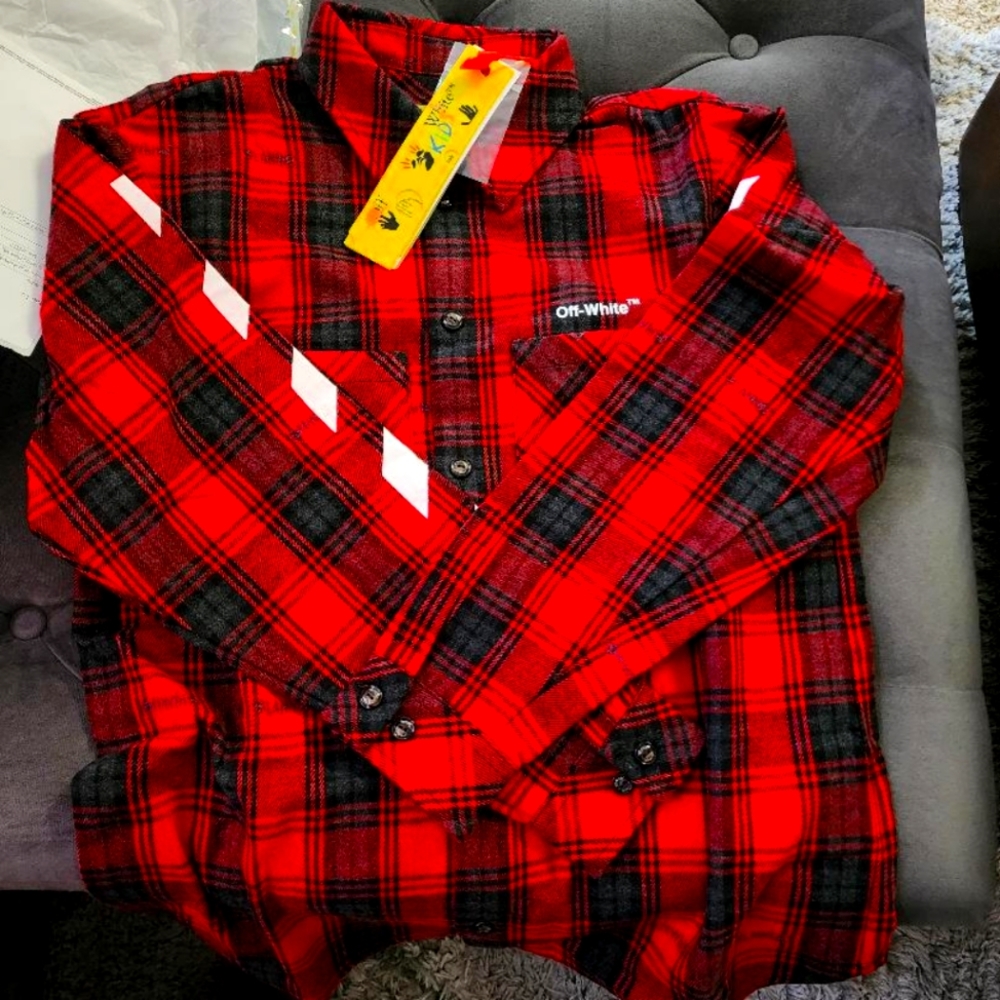 brand new off white shirt .